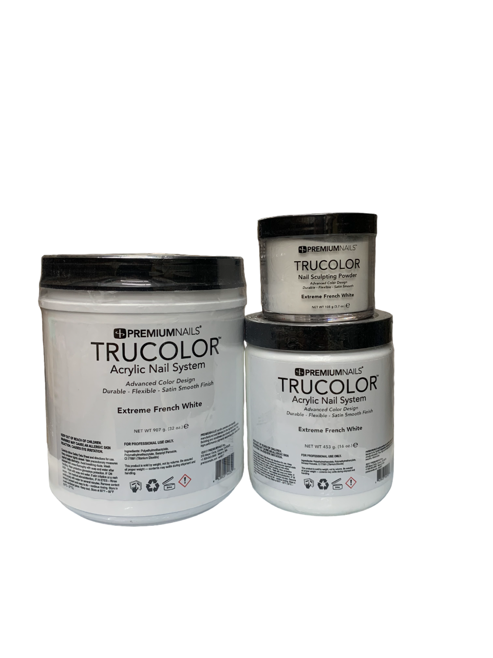 Premiumnails Trucolor Acrylic Powder - TCEFW - Extreme French White